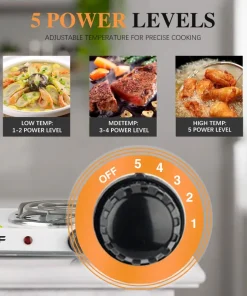 Alternative view of Bếp điện đôi RAF 1000W - 2000W Tiện lợi và đa chức năng Lò điện đơn Lò điện đôi 6 tháng bảo hành chính hãng Bếp Điện