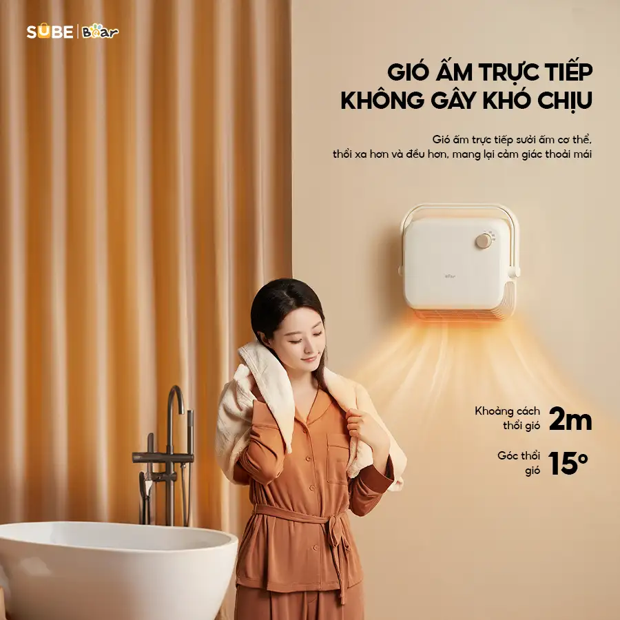 Máy Sưởi Gốm Treo Nhà Tắm Bear SH-4H20X Đèn Sưởi Quạt Sưởi Treo Tường Phòng Tắm Chống Nước Tiết Kiệm Điện Máy Sưởi Gốm Treo Nhà Tắm Bear SH-4H20X Đèn Sưởi Quạt Sưởi Treo Tường Phòng Tắm Chống Nước Tiết Kiệm Điện - Ảnh 5