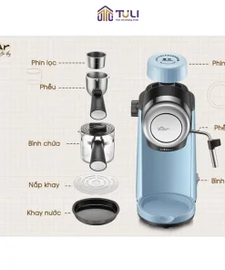 Máy Pha Cà Phê Bear Tự Động CF-B02V1 800W Pha Espresso Phong Cách Ý