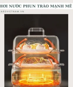 Nồi lẩu hấp Bear DZG-P20W7 đa năng 21.5L Tiếng Việt bảo hành 18 tháng Lẩu Hầm Healthy Tiết Kiệm Điện