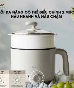 Nồi Lẩu Điện Đa Năng Bear DRG-C12K1 Nồi Lẩu Mini Đa Năng Kèm Lồng Hấp