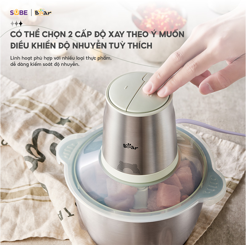 Máy Xay Thịt 1.8L Bear CH-4H03F Máy Xay Thịt Đa Năng Cối Xay Thịt Máy Xay Đa Năng Cối Xay Máy Xay Thịt Mini Máy xay thịt Bear CH-4H03F