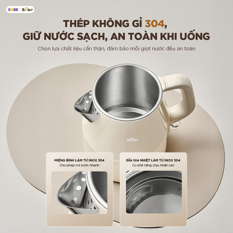  Ấm đun nước Bear 1.5L EB-5H15D