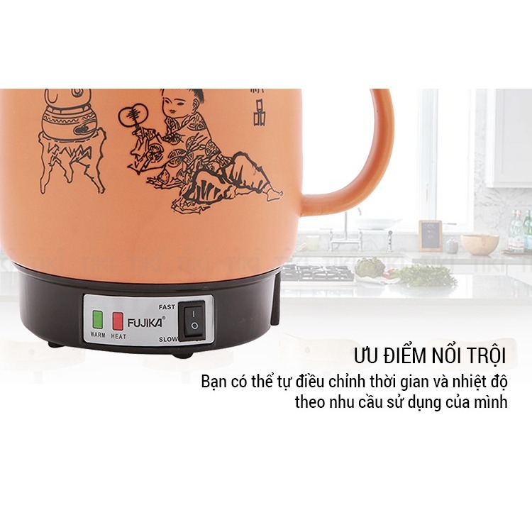 Ấm sắc thuốc FUJIKA FJ-CK33K7 hình cu tý 3 lít 450w Ấm sắc thuốc FUJIKA FJ-CK33K7 hình cu tý 3 lít 450w