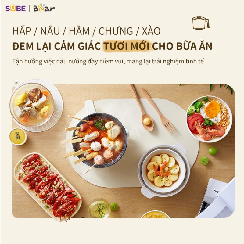 Nồi điện đa năng Bear MC-4H16H 5 noi dien da nang bear mc 4h16h 3