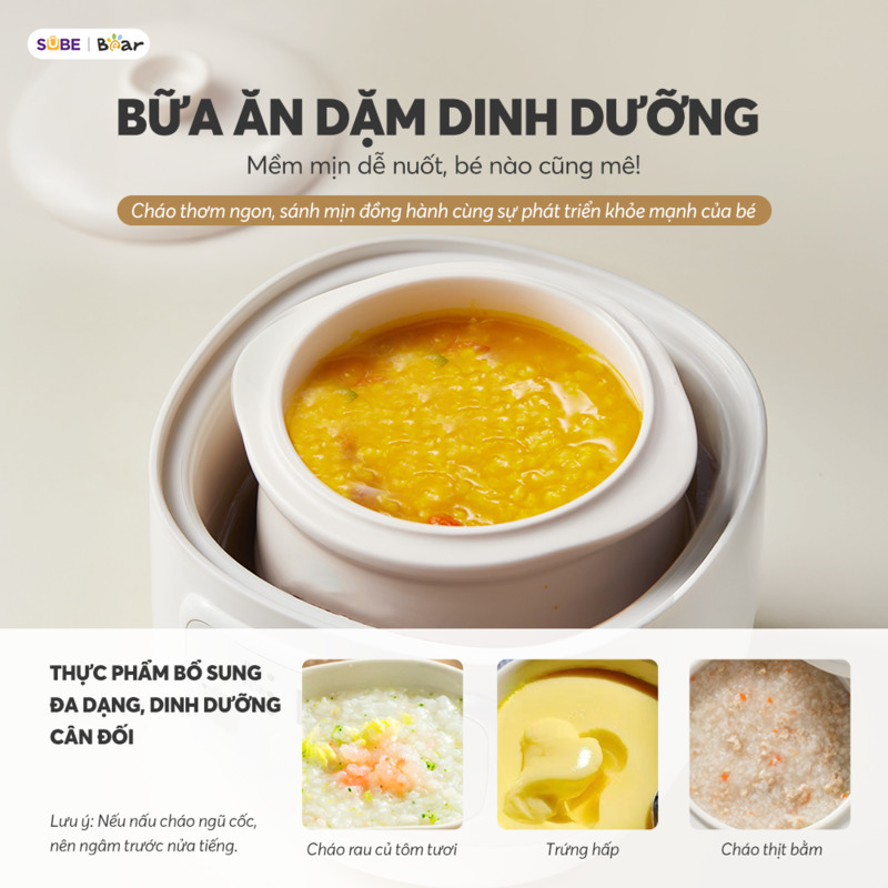5 chế độ nấu cài sẵn cho mẹ và bé