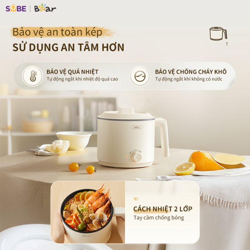 Nồi điện đa năng Bear MC-4H16H 8 noi dien da nang bear mc 4h16h 10