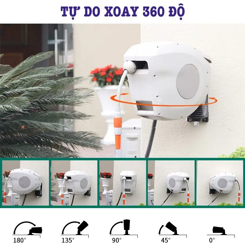 Vòi tưới cây vòi rửa xe Lionking 10-30 mét Rulo cuộn ống tự động Tặng vòi xịt đa năng 8 kiểu phun Vòi tưới cây vòi rửa xe Lionking 10-30 mét Rulo cuộn ống tự động Tặng vòi xịt đa năng 8 kiểu phun - Ảnh 7