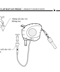 Vòi tưới cây vòi rửa xe Lionking 10-30 mét Rulo cuộn ống tự động Tặng vòi xịt đa năng 8 kiểu phun Vòi tưới cây vòi rửa xe Lionking 10-30 mét Rulo cuộn ống tự động Tặng vòi xịt đa năng 8 kiểu phun
