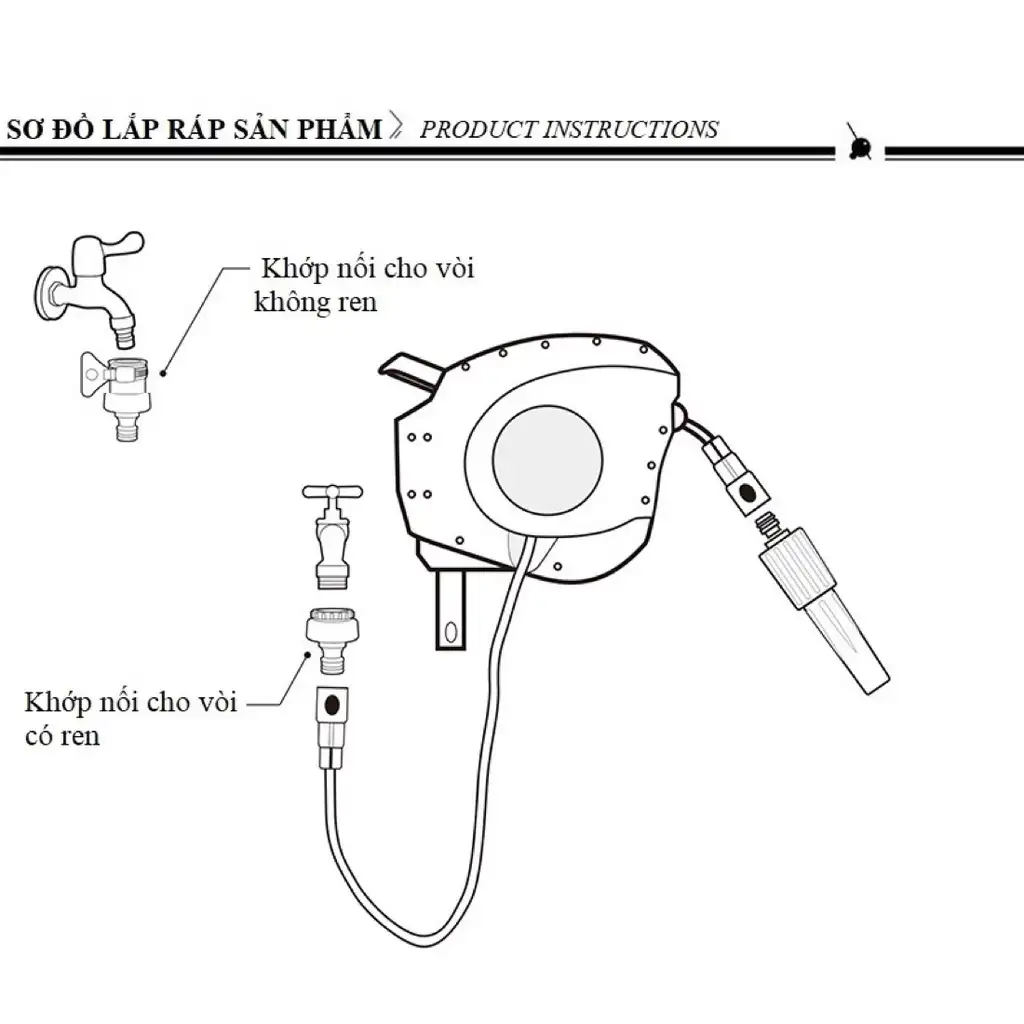 Vòi tưới cây vòi rửa xe Lionking 10-30 mét Rulo cuộn ống tự động Tặng vòi xịt đa năng 8 kiểu phun Vòi tưới cây vòi rửa xe Lionking 10-30 mét Rulo cuộn ống tự động Tặng vòi xịt đa năng 8 kiểu phun - Ảnh 9