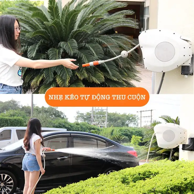Vòi tưới cây vòi rửa xe Lionking 10-30 mét Rulo cuộn ống tự động Tặng vòi xịt đa năng 8 kiểu phun Vòi tưới cây vòi rửa xe Lionking 10-30 mét Rulo cuộn ống tự động Tặng vòi xịt đa năng 8 kiểu phun - Ảnh 5
