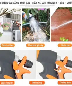 Vòi tưới cây vòi rửa xe đa năng RC203E. Tặng 1 khớp nối nhanh