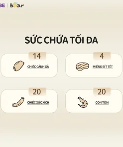 Bếp Nướng Điện Không Khói Bear GR-4H15C Đa Năng Chiên Xào Khay Nướng Hệ Thống Phát Nhiệt 5U Phân Bố Nhiệt Đồng Đều
