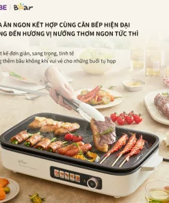 Alternative view of Bếp Nướng Điện Không Khói Bear GR-4H15C Đa Năng Chiên Xào Khay Nướng Hệ Thống Phát Nhiệt 5U Phân Bố Nhiệt Đồng Đều