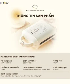 Alternative view of Máy Nướng Bánh Mì Sandwich BEAR Máy Nướng Crepe Waffle Rán Trứng Xúc Xích Máy Nướng Bánh Mini Công Suất Lớn SMA-5H07F55