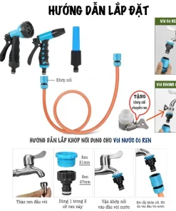 Vòi tưới cây Lionking. Ống nước kết cấu 3 lớp chống gập, chống xoắn