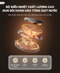 Ấm Đun Siêu Tốc Bear EB-5H15D Dung Tích 1.5L Ấm Đun Nước Pha Sữa Ấm Đun Siêu Tốc Mini Pha Trà Ấm Đun Nước Giữ Nhiệt