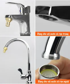 Khớp nối ống nước dùng để nối dài hoặc kết nối nhanh 2 đầu ống nước có đường kính ngoài từ 16 25mm