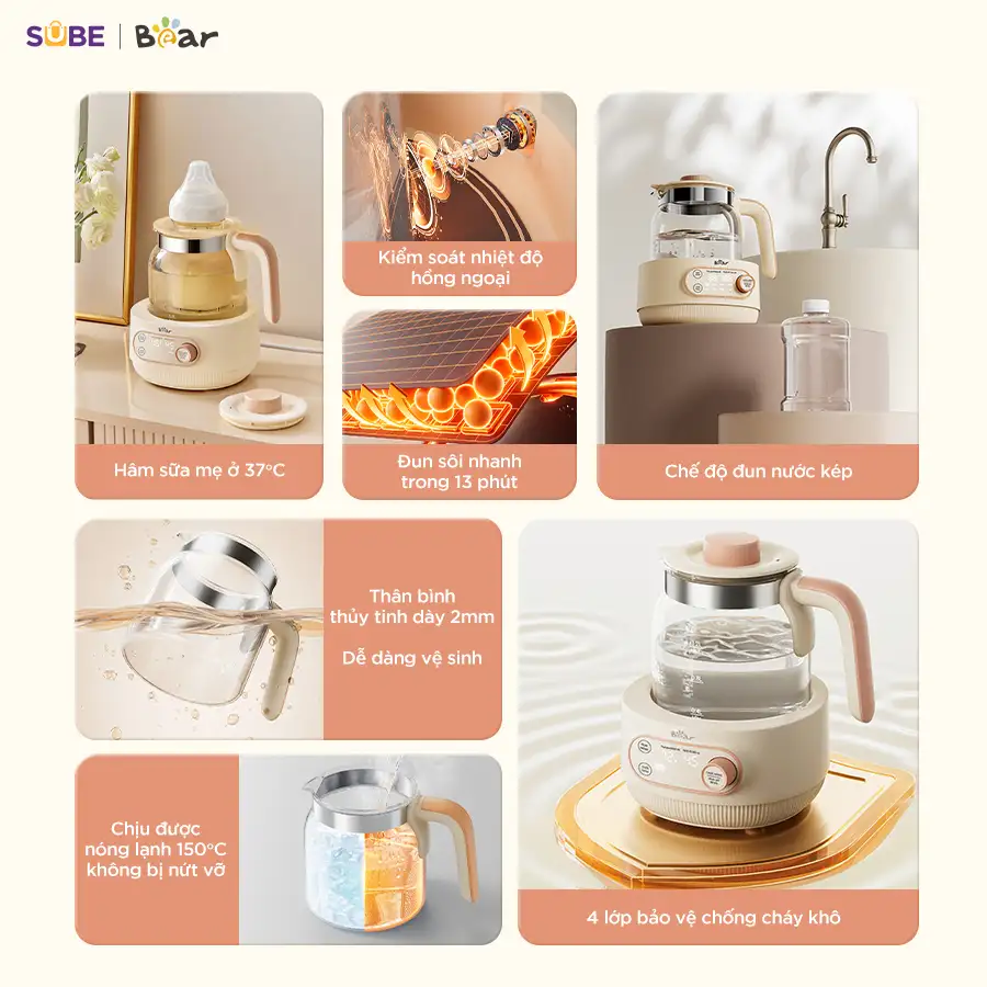 Máy Đun Nước Pha Sữa BEAR WW-4H12M