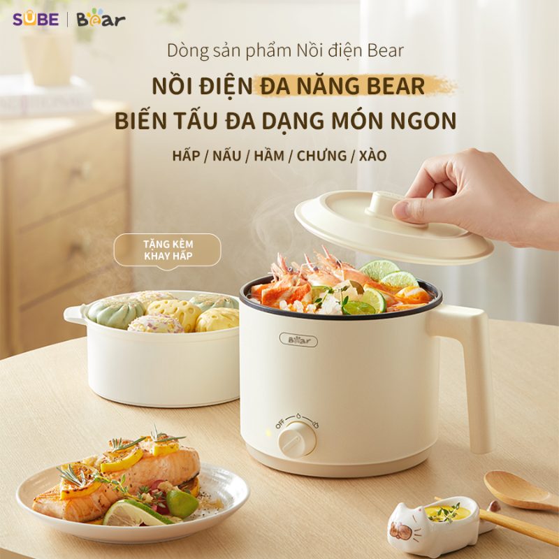 Nồi điện đa năng Bear MC-4H16H 1 noi dien da nang bear mc 4h16h 1