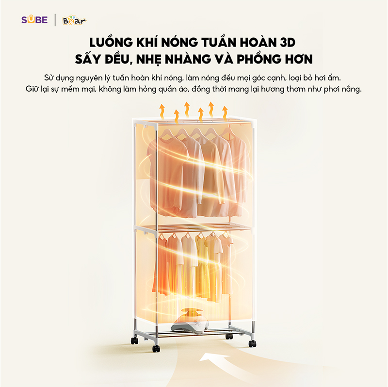Tủ sấy quần áo Bear HGJ-D12D5