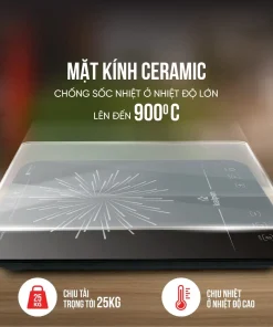 Bếp Điện Bếp Từ Đơn Cao Cấp IK3 Mâm Từ Kép 2000W Chính Hãng KALPEN Bảo Hành 2 Năm