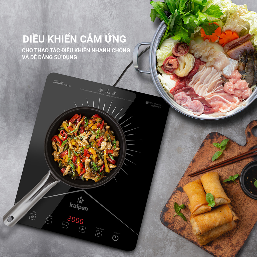 Bếp từ đơn cao cấp Kalpen ICK-1616 2200W - Hàng chính hãng