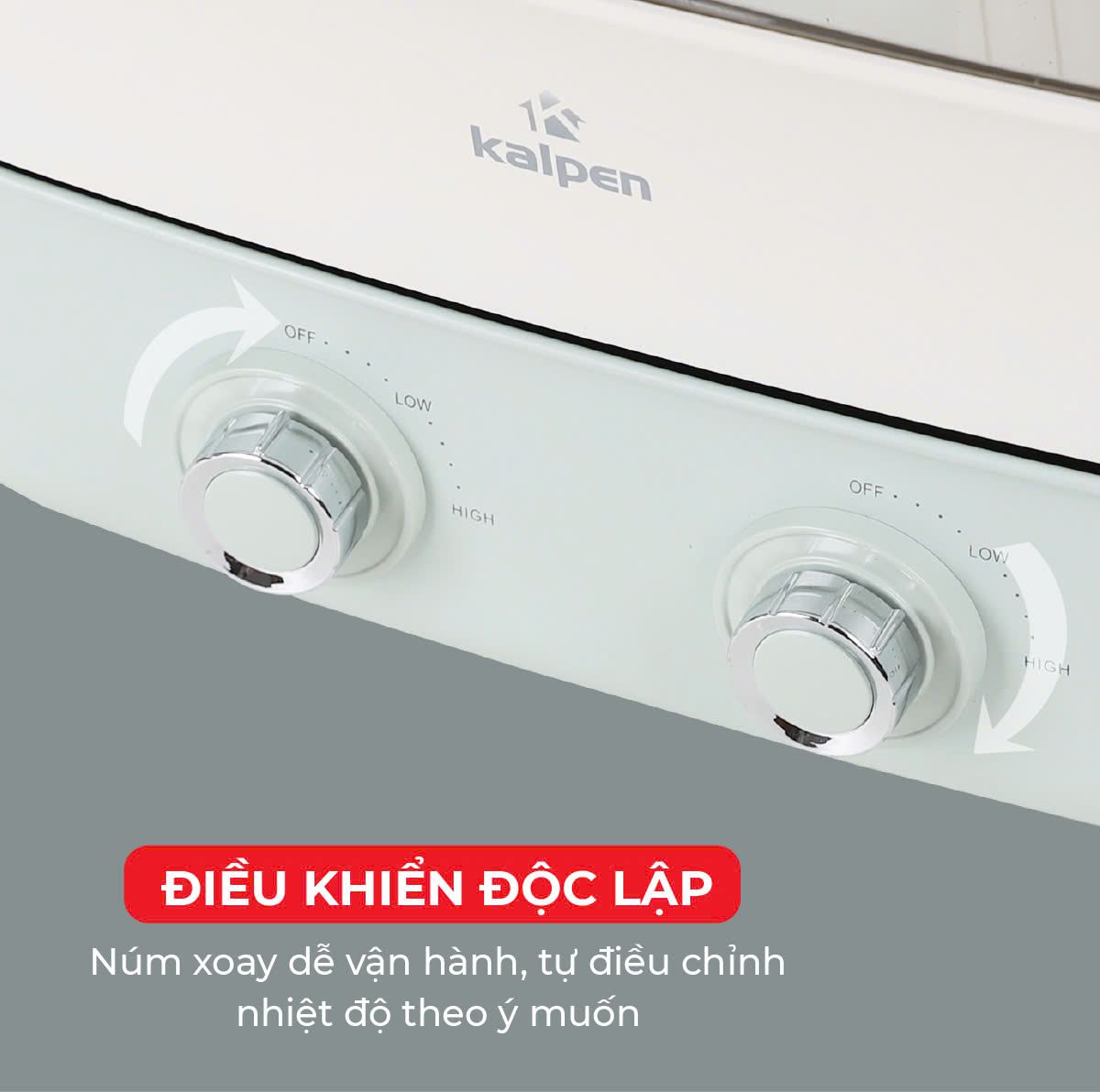 Bếp Nướng Lẩu Hai Ngăn Đa Năng Chính Hãng Kalpen 6.5L Công Suất 2200W Bảo Hành 2 Năm