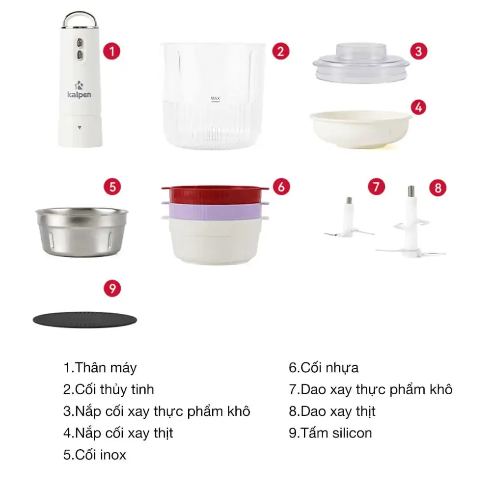 Máy Xay Sinh Tố Đa Năng Cao Cấp KALPEN OL1 1000ml 350W Chính Hãng Bảo Hành 2 Năm