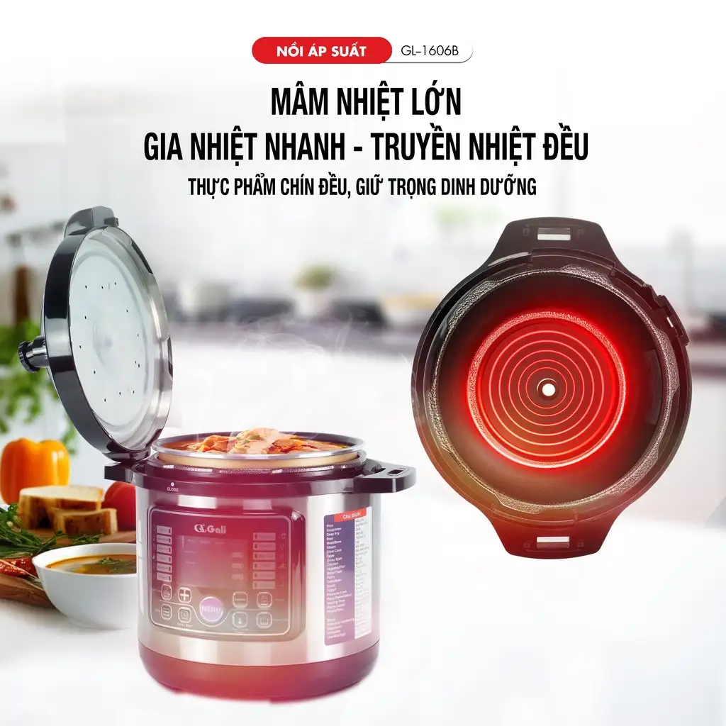 Ruột nồi áp suất đa năng 6 lít tráng men chống dính cao cấp Lòng nồi áp suất Ruột nồi áp suất đa năng 6 lít tráng men chống dính cao cấp Lòng nồi áp suất - Ảnh 3