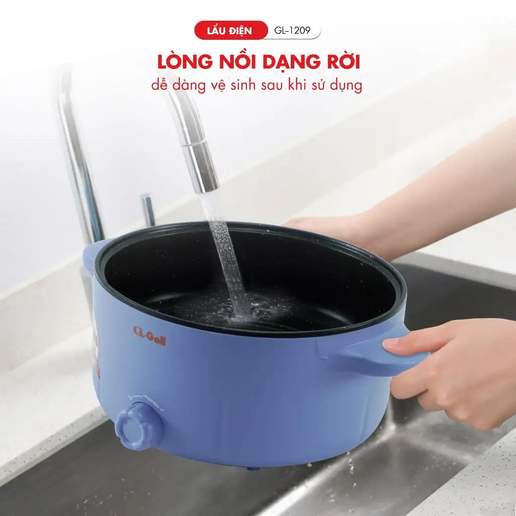 Lẩu Điện Gali GL-1209 – Dung Tích 4 Lít, Đa Năng, Chống Dính, Nấu Lẩu, Chiên Xào Tiện Lợi Lẩu Điện Gali GL-1209 – Dung Tích 4 Lít, Đa Năng, Chống Dính, Nấu Lẩu, Chiên Xào Tiện Lợi - Ảnh 7