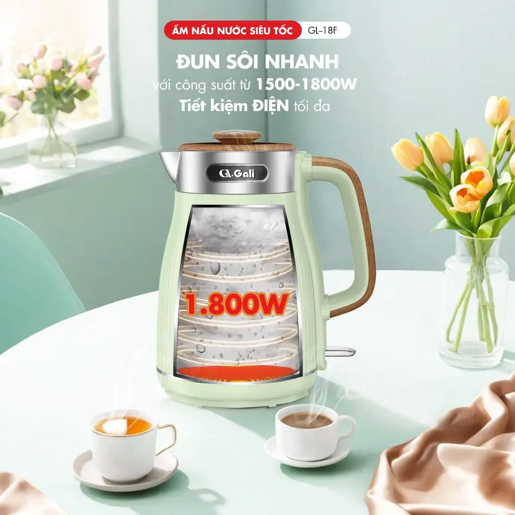 Ấm siêu tốc 2 lớp GALI GL-18F - 1.8L – Giữ Ấm Thông Minh, An Toàn Tuyệt Đối. Bảo hành 24 tháng Ấm siêu tốc 2 lớp GALI GL-18F - 1.8L – Giữ Ấm Thông Minh, An Toàn Tuyệt Đối. Bảo hành 24 tháng - Ảnh 6
