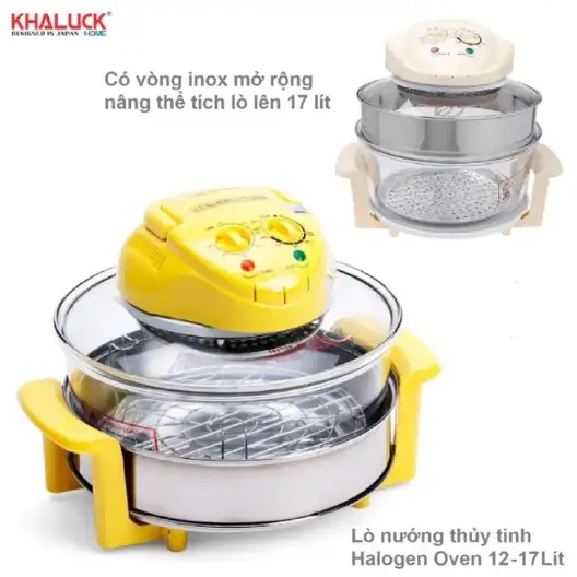 Lò nướng thủy tinh Halogen KHALUCK.HOME - KL-658H - 17L - 1300W - BH 12 THÁNG Lò nướng thủy tinh Halogen KHALUCK.HOME - KL-658H - 17L - 1300W - BH 12 THÁNG - Ảnh 3