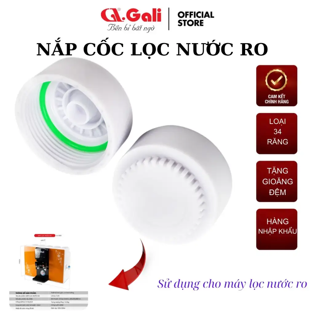 NẮP MÁY LỌC NƯỚC GALI GL-3005 - NẮP BẰNG NHỰA NGUYÊN SINH CAO CẤP. HÀNG NHẬP KHẨU CHÍNH HÃNG