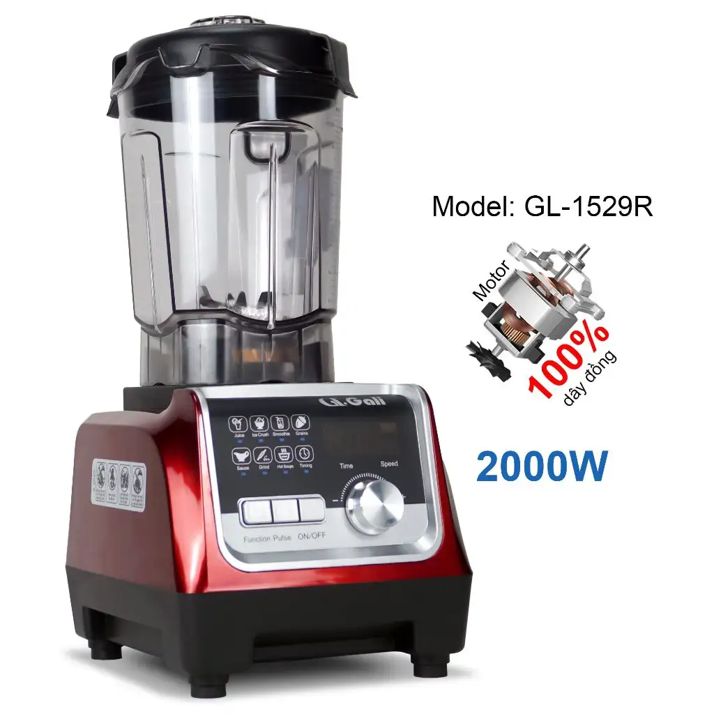 Alternative view of [ QUÀ TẶNG KHỦNG ] Sinh tố công nghiệp Gali GL-1529R - 2 Lít, mạnh mẽ, bền bỉ. Bảo hành 24 tháng
