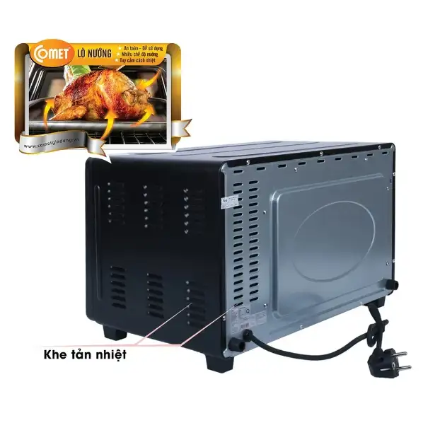 Lò nướng vuông 22L Comet CM6526 Lò nướng vuông 22L Comet CM6526 - Ảnh 4