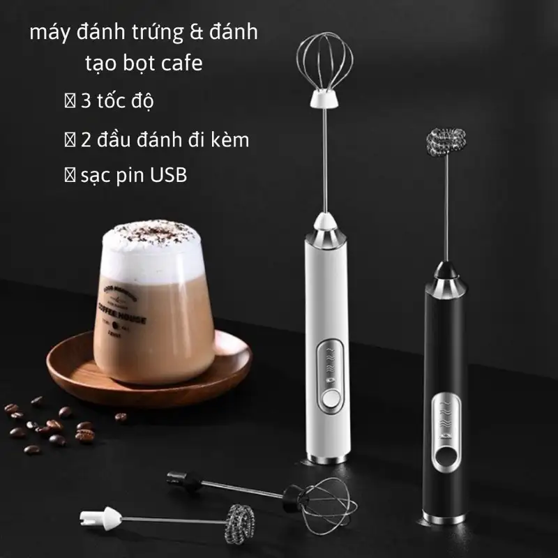 Máy tạo bọt cafe ,máy đánh trứng pin sạc USB Máy tạo bọt cafe ,máy đánh trứng pin sạc USB - Ảnh 4
