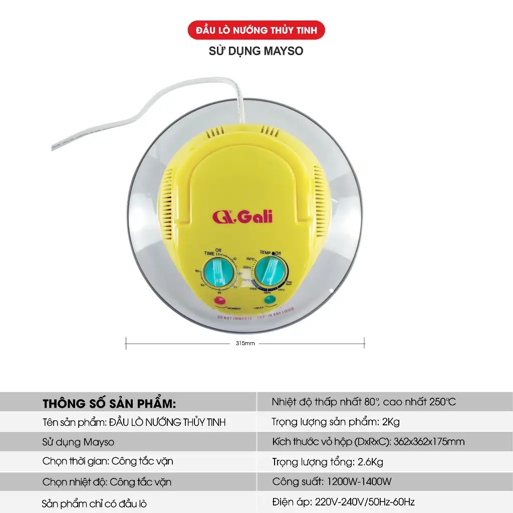 ĐẦU LÒ MAISO 1400W