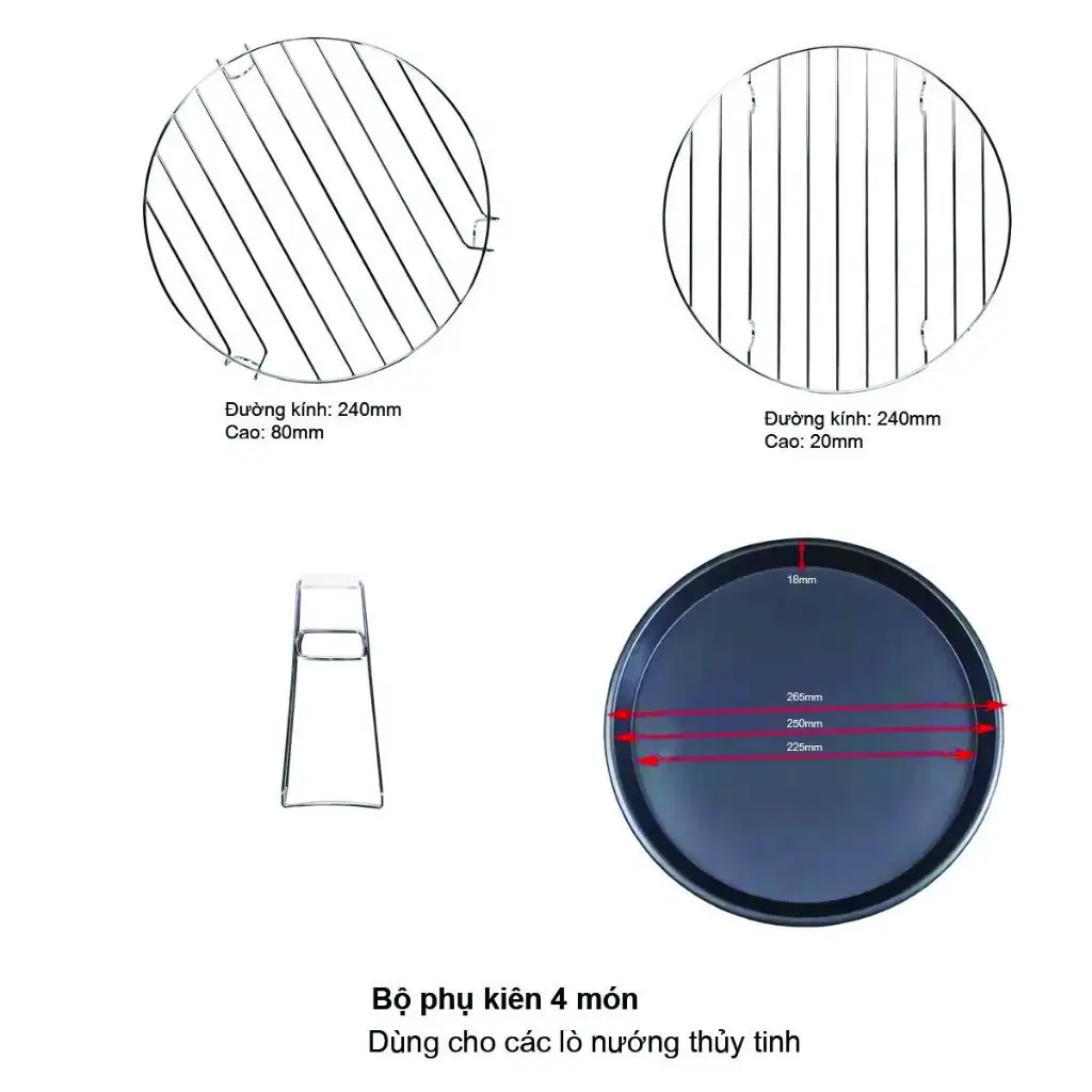 Phụ kiện vỉ 4 món