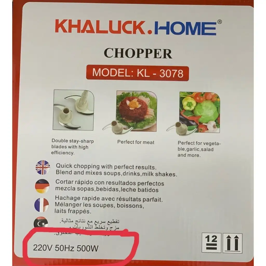 Máy Xay Thịt Khaluck.home KL-3078 Máy Xay Thịt Khaluck.home KL-3078 - Ảnh 5