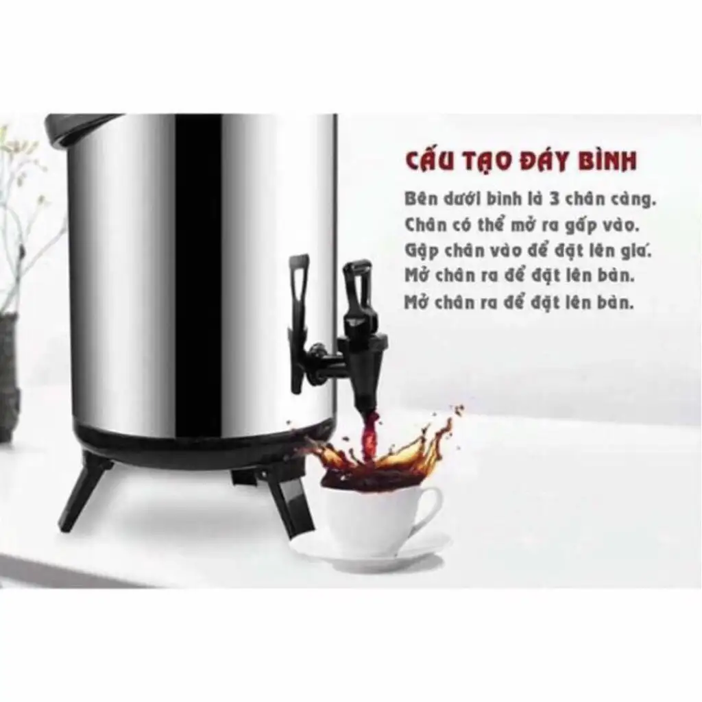 Bình Ủ Trà Sữa 12 Lít, Bình Giữ Nhiệt, Bình Giữ Nước Nóng Lạnh inox 304 cao cấp loại 6L, 8L, 10L, 12L Bình Ủ Trà Sữa 12 Lít, Bình Giữ Nhiệt, Bình Giữ Nước Nóng Lạnh inox 304 cao cấp loại 6L, 8L, 10L, 12L - Ảnh 6