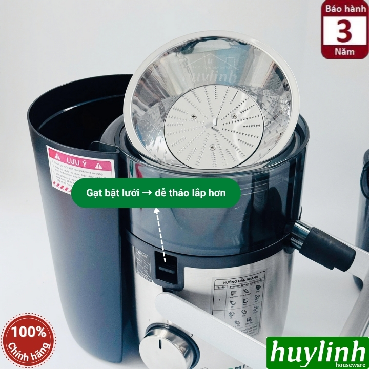 Máy ép nhanh thế hệ mới Promix PFJ-12 - 1200W - Lưới ép trái cây mịn hơn 0.3mm - Máy ép hoa quả cho kinh doanh