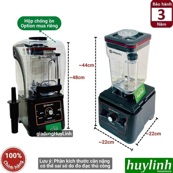 Máy xay sinh tố công nghiệp Uniblend UBS-712 [One Touch - UB-712 PLUS ]- Công suất 1680W - Dung tích 1.8 lít