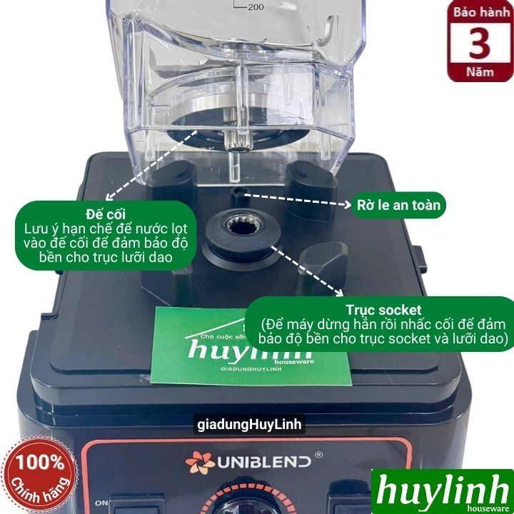 Máy xay sinh tố công nghiệp Uniblend UBS-712 [One Touch - UB-712 PLUS ]- Công suất 1680W - Dung tích 1.8 lít