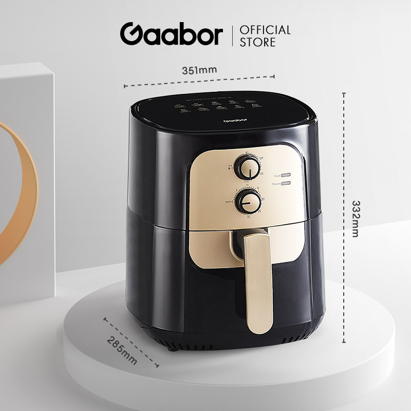 Nồi chiên không dầu GAABOR 6.5 lít AF65M-BK01A dung tích lớn, công suất mạnh 1400W nồi chiên đa năng