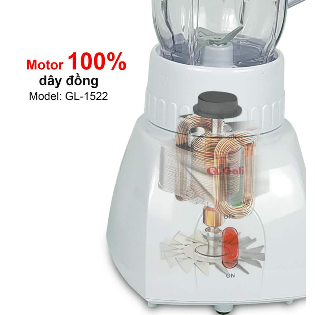 MÁY XAY SINH TỐ GALI GL-1522 - ĐA NĂNG 2IN1 - 400W - XAY MỊN CỰC NHANH -BẢO HÀNH CHÍNH HẢNG 12 THÁNG - Ảnh 3